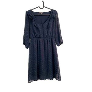 RW&CO Elegant Navy Blue Midi Dress